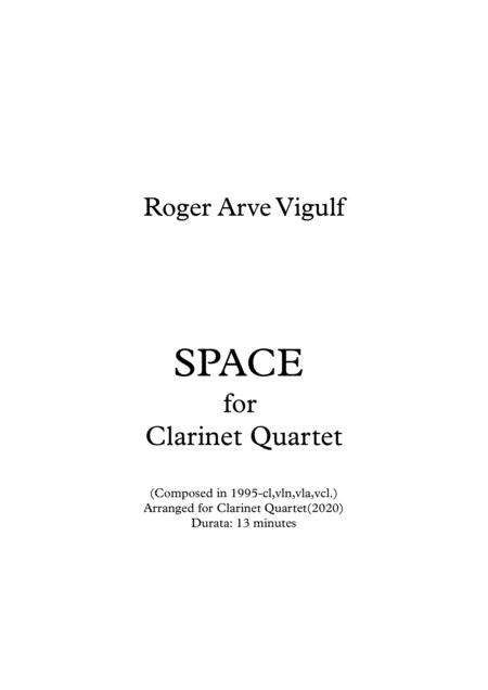 Free Sheet Music Space For Clarinet Quartet