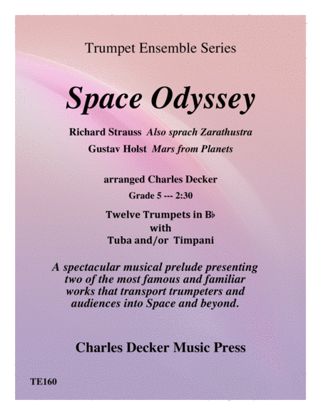 Free Sheet Music Space Odyssey Zarathustra And Mars From Planets For Trumpet Ensemble