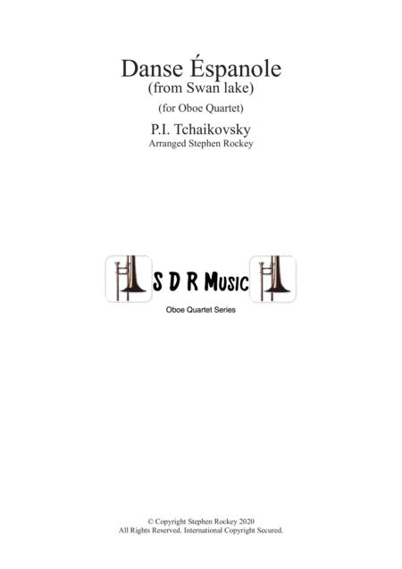 Spanish Dance From Swan Lake For Oboe Quartet Sheet Music