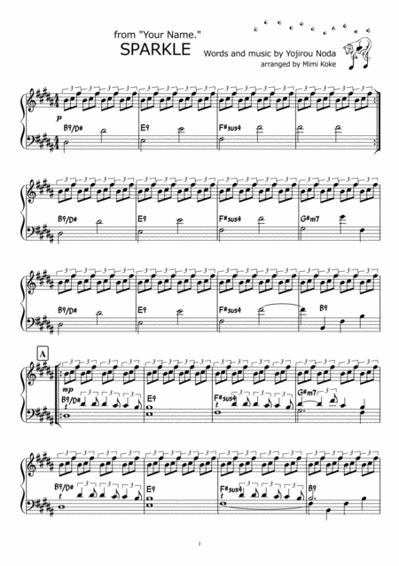 Free Sheet Music Sparkle