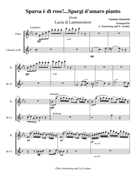 Sparsa E Di Rose Spargi D Amaro Pianto From Lucia Di Lammermoor Sheet Music