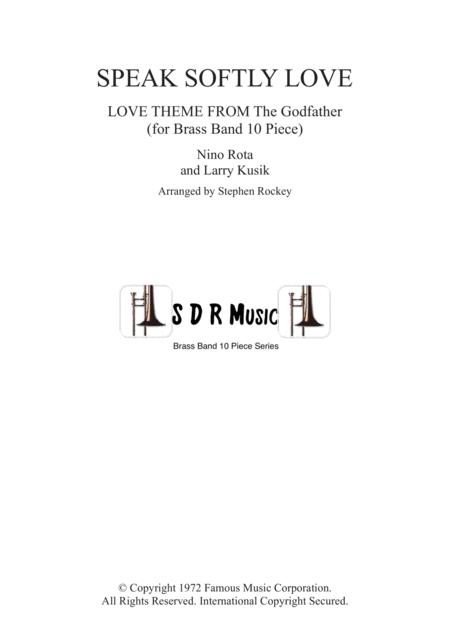 Free Sheet Music Speak Softly Love For Brass Band 10 Piece