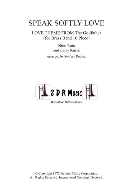 Speak Softly Love For Brass Band 10 Piece Sheet Music