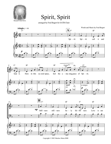 Spirit Spirit Sheet Music