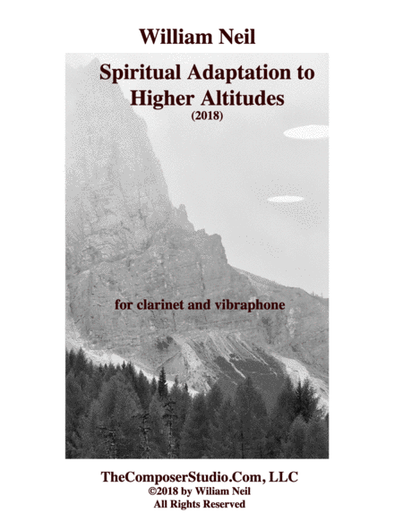 Spiritual Adaptation To Higher Altitudes For Clarinet And Vibraphone Sheet Music