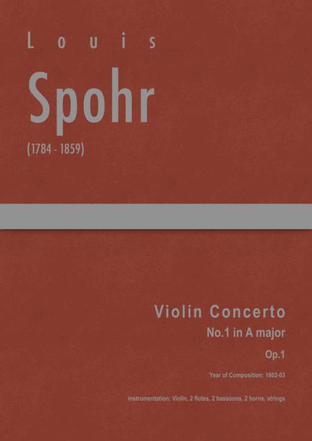 Free Sheet Music Spohr Violin Concerto No 1 In A Major Op 1