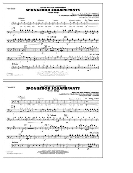 Spongebob Squarepants Theme Song Arr Paul Lavender Trombone Sheet Music