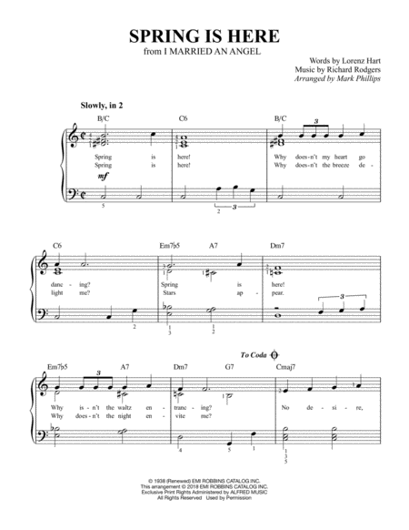 Spring Is Here Sheet Music