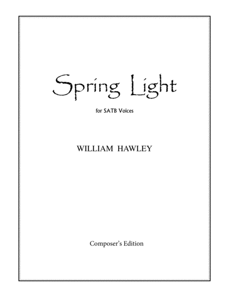 Free Sheet Music Spring Light