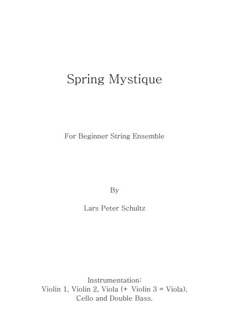 Free Sheet Music Spring Mystique