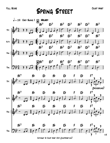 Spring Street Lead Sheet Sheet Music