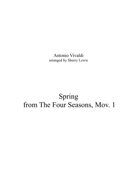 Spring String Quartet For String Quartet Sheet Music