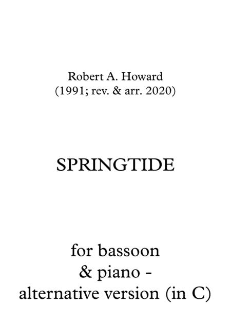 Springtide Alternative Version In C Sheet Music