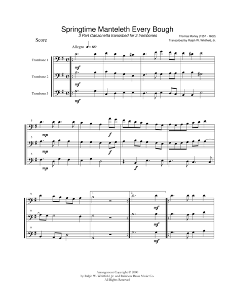 Free Sheet Music Springtime Mantelth Every Bough