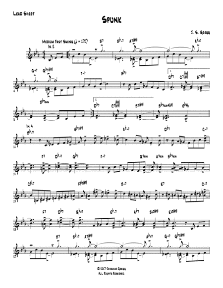 Spunk Lead Sheet Sheet Music