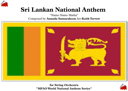 Sri Lankan National Anthem For String Orchestra Mfao World National Anthem Series Sheet Music