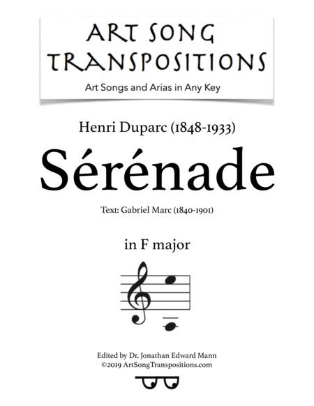 Srnade F Major Sheet Music