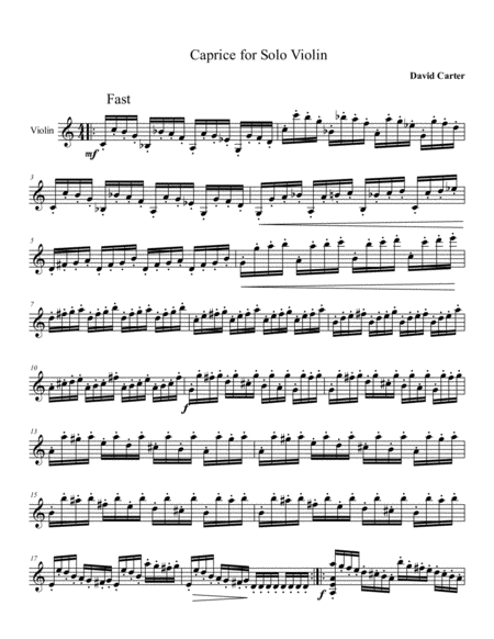 Free Sheet Music Staccato