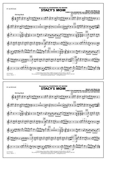 Stacys Mom Arr Les Hicken And Jay Bocook Eb Alto Sax Sheet Music