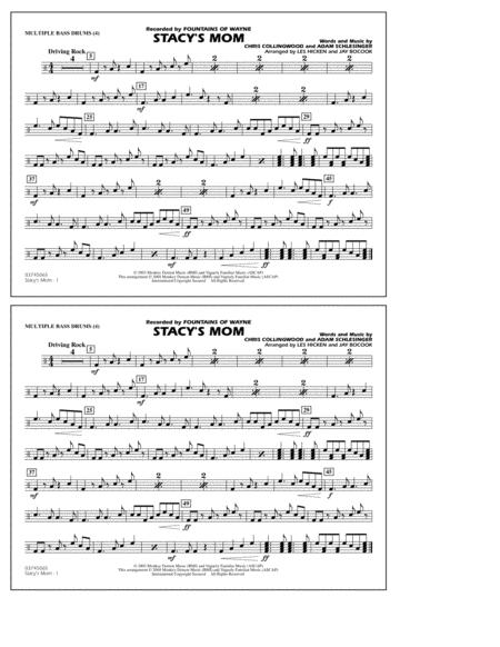 Stacys Mom Arr Les Hicken And Jay Bocook Multiple Bass Drums Sheet Music