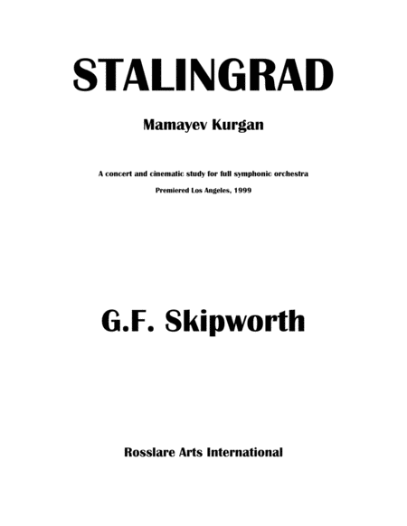 Free Sheet Music Stalingrad Mamayev Kurgan