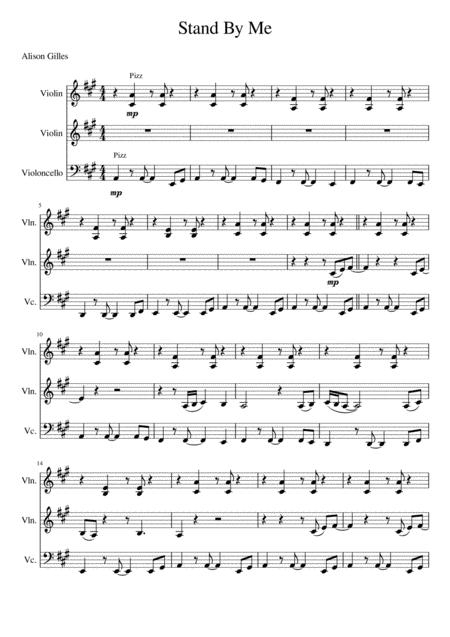 Stand By Me String Trio 2 Violins Cello Sheet Music