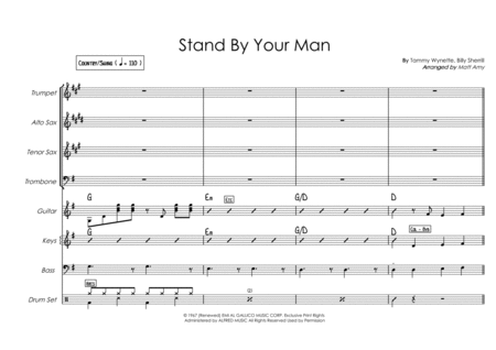 Stand By Your Man 4 Horns And Rhythm Section Sheet Music