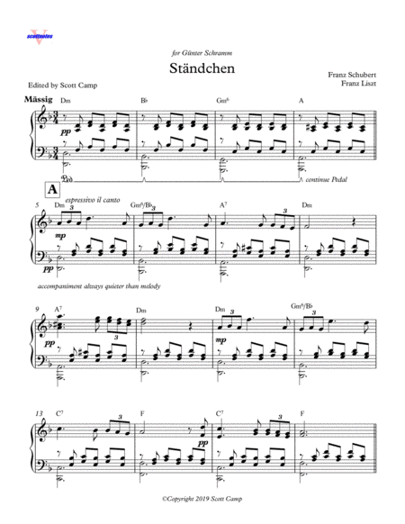 Free Sheet Music Standchen Schubert Liszt