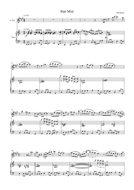 Star Mist Alto Sax Solo Sheet Music