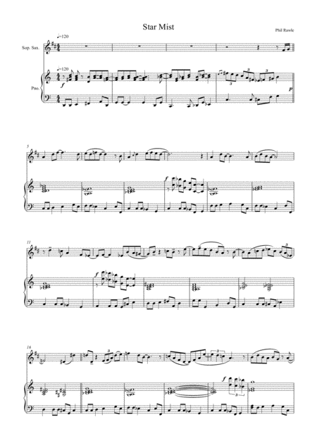 Star Mist Soprano Sax Sheet Music