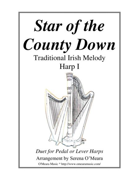 Free Sheet Music Star Of The County Down Harp I