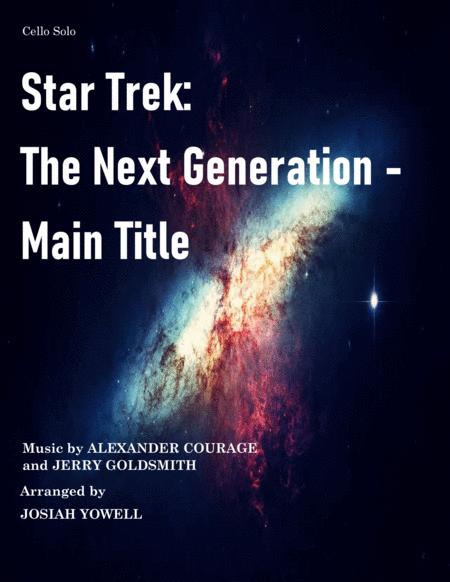 Star Trek The Next Generation Main Title Cello Solo Sheet Music