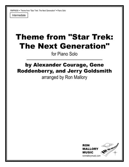 Star Trek The Next Generation Theme Piano Solo Sheet Music