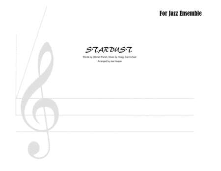 Stardust Trumpet Feature For Small Jazz Ensemble 5 3 3 Sheet Music