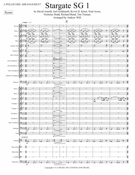 Stargate Sg 1 Tv Ser Incidental Music Sheet Music