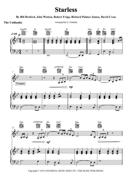 Free Sheet Music Starless