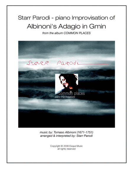 Free Sheet Music Starr Parodi Piano Improvisation Of Albinonis Adagio In Gmin