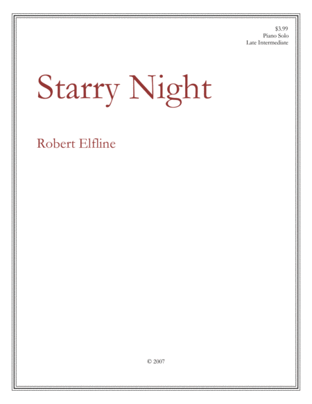 Starry Night Sheet Music