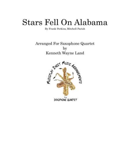 Stars Fell On Alabama Saxophone Quartet W Opt Rhythm Sheet Music