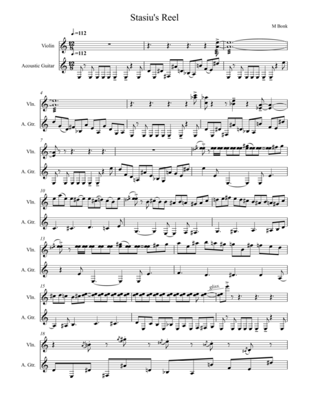 Stasius Reel Sheet Music