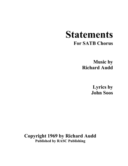 Free Sheet Music Statements