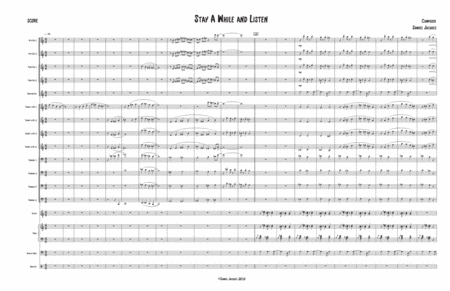 Stay Awhile And Listen Big Band Original Composition Sheet Music