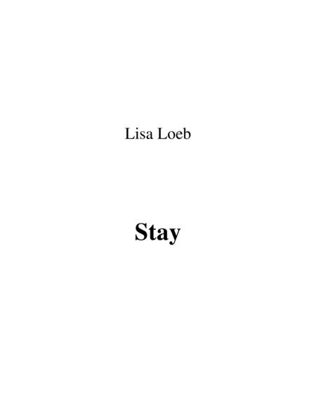 Free Sheet Music Stay Chord Guide By Lisa Loeb