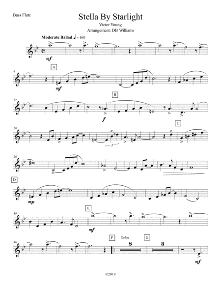 Stella By Starlight Bass Flute Sheet Music