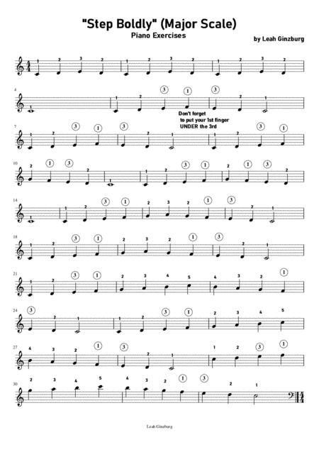 Step Boldly Piano Exercise Sheet Music