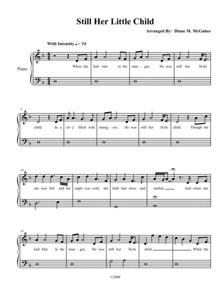 Free Sheet Music Still Her Little Child