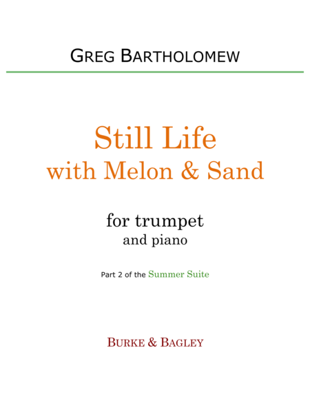 Still Life With Melon Sand Trumpet Piano Sheet Music