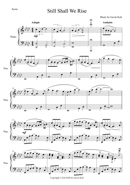 Still Shall We Rise Sheet Music