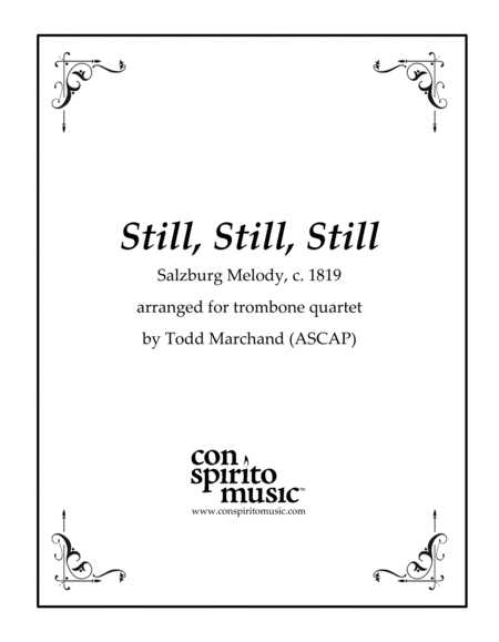 Still Still Still Trombone Quartet Sheet Music