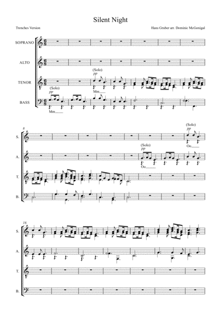 Stille Nacht From The Trenches Sheet Music